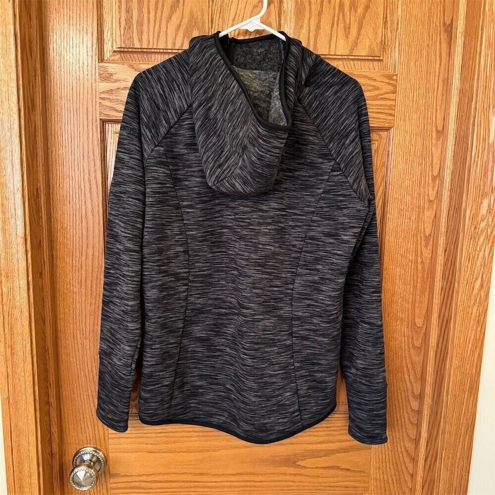 Avalanche Hoodie Womens L Gray Space Dye Hooded Half Zip Pullover - Picture 3 of 10